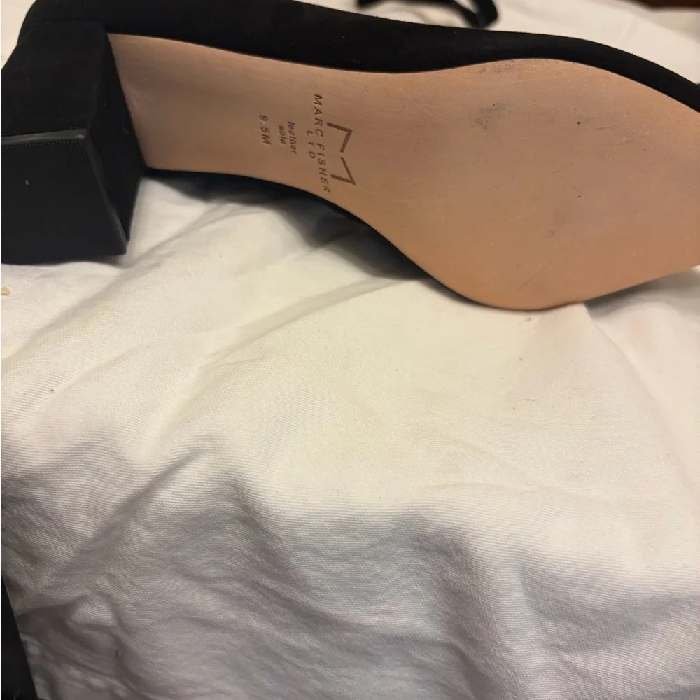 Marc Fisher Chic Black Suede Heels for Women